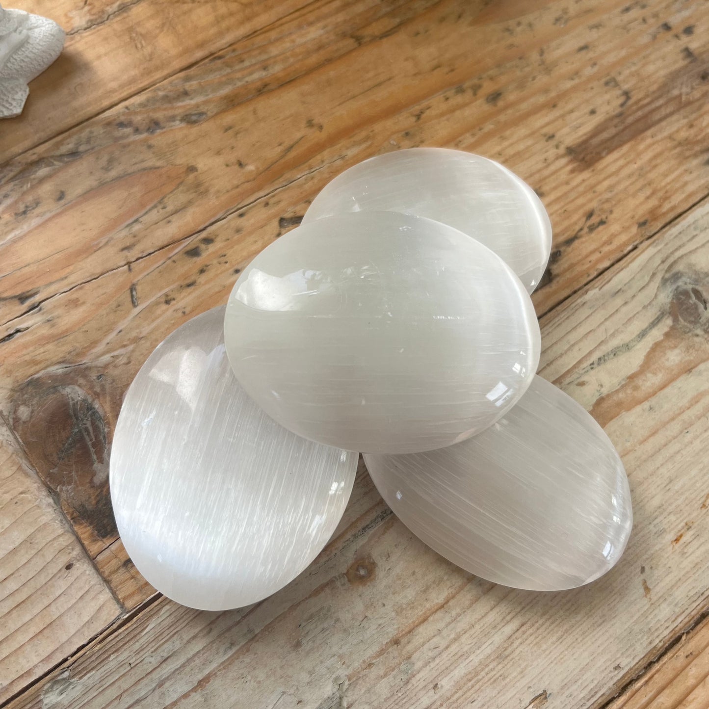 Large Selenite Palm Stones | Crown Chakra | Third Eye | Cleansing Energy