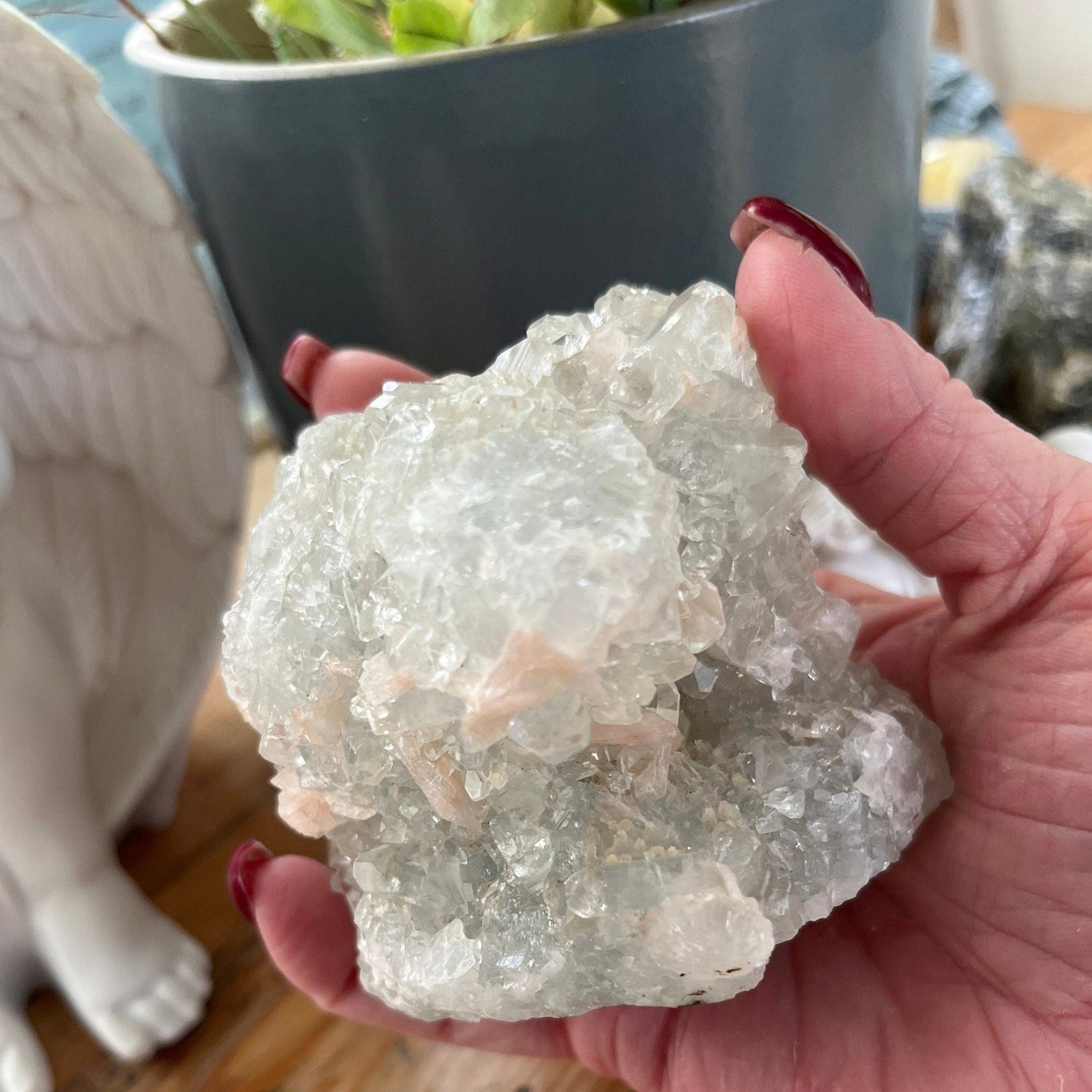 Apophyllite Clusters | Natural Apophyllite | Raw Crystals | Raw Clusters | Meditation Stone | Cleansing Crystal | Spiritual Growth - Amethyst Essential Healing