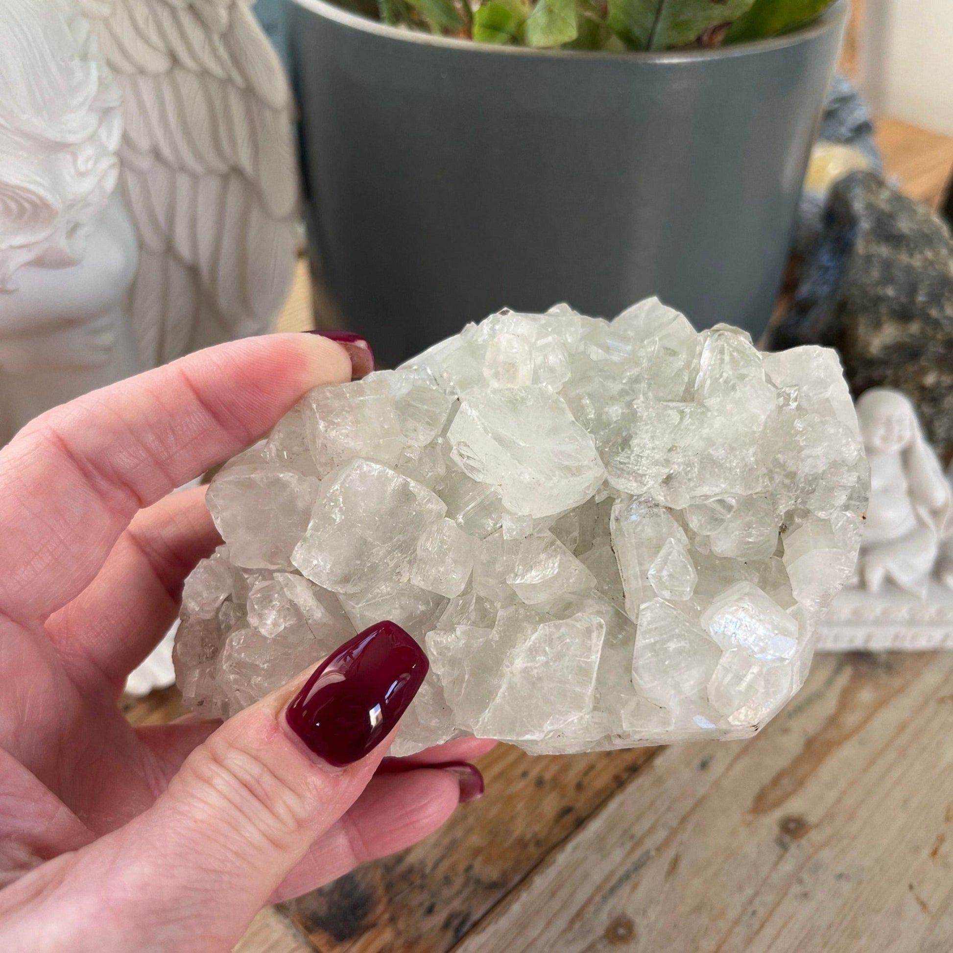 Apophyllite Clusters | Natural Apophyllite | Raw Crystals | Raw Clusters | Meditation Stone | Cleansing Crystal | Spiritual Growth - Amethyst Essential Healing