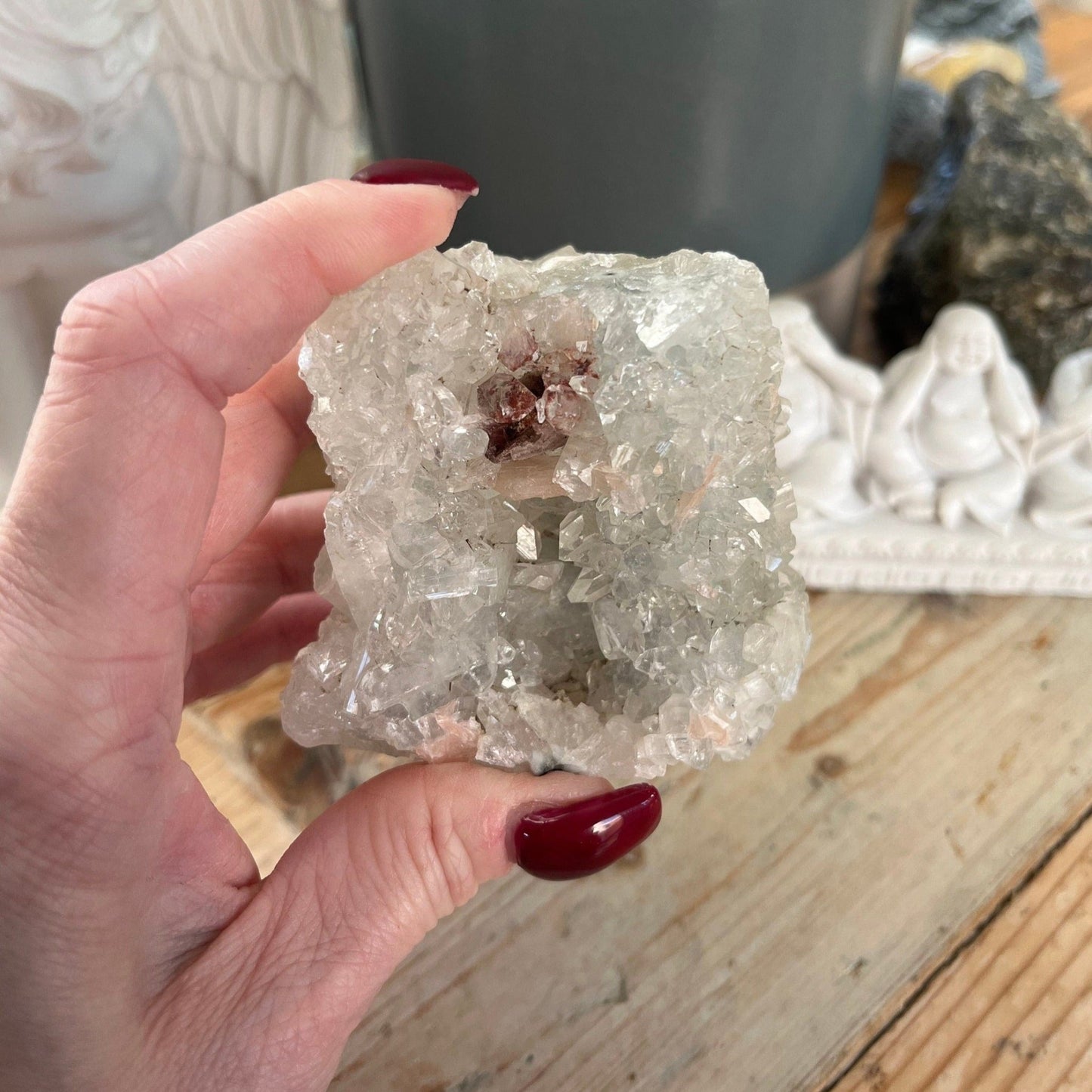 Apophyllite Clusters | Natural Apophyllite | Raw Crystals | Raw Clusters | Meditation Stone | Cleansing Crystal | Spiritual Growth - Amethyst Essential Healing