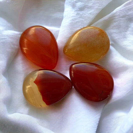 Carnelian Worry Stones | Root Chakra | Sacral Chakra | Solar Plexus - Amethyst Essential Healing