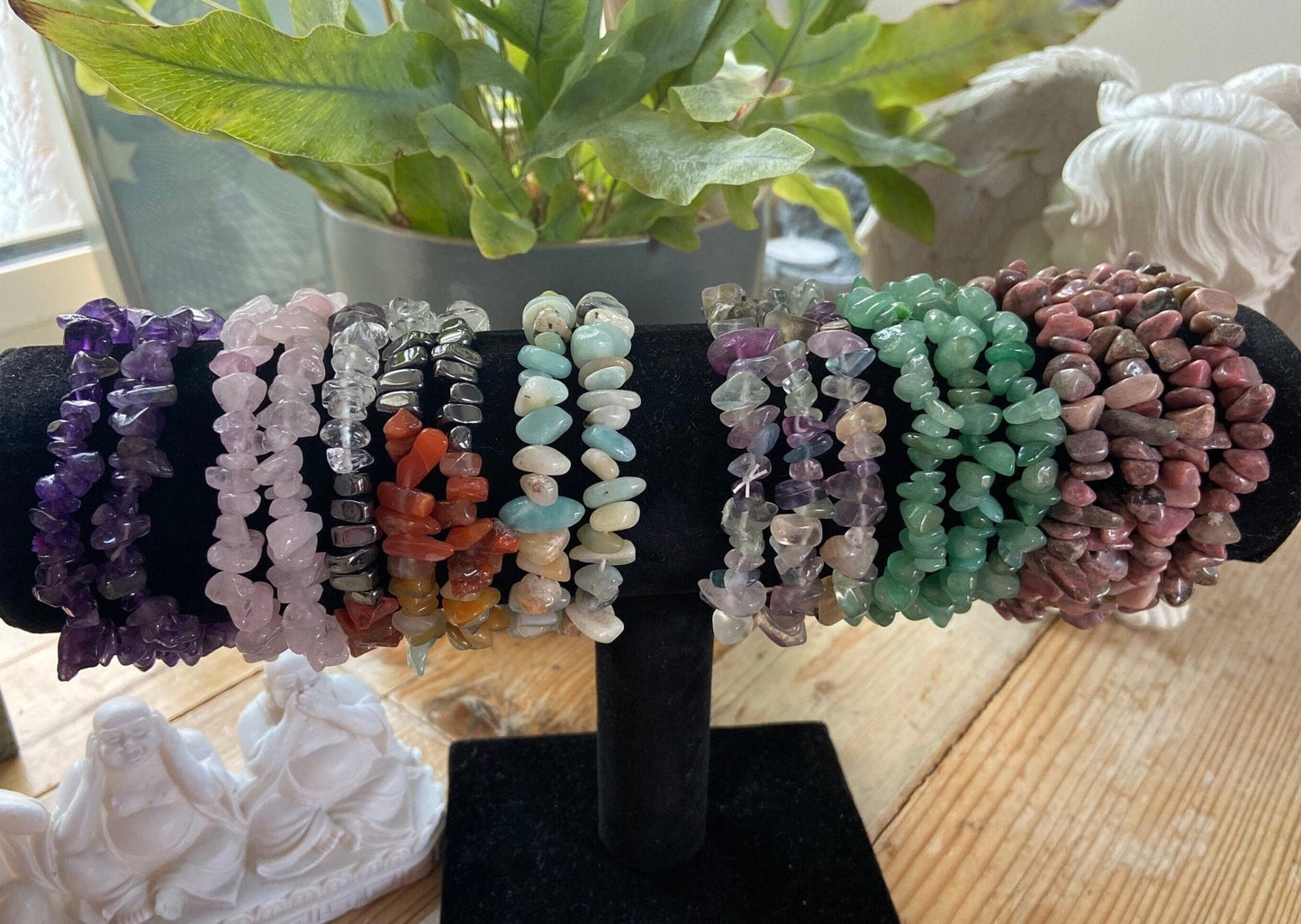 Crystal Chip Bracelets Stretchy | Stackable | Crystal Jewellery | Chakra Healing | - Amethyst Essential Healing