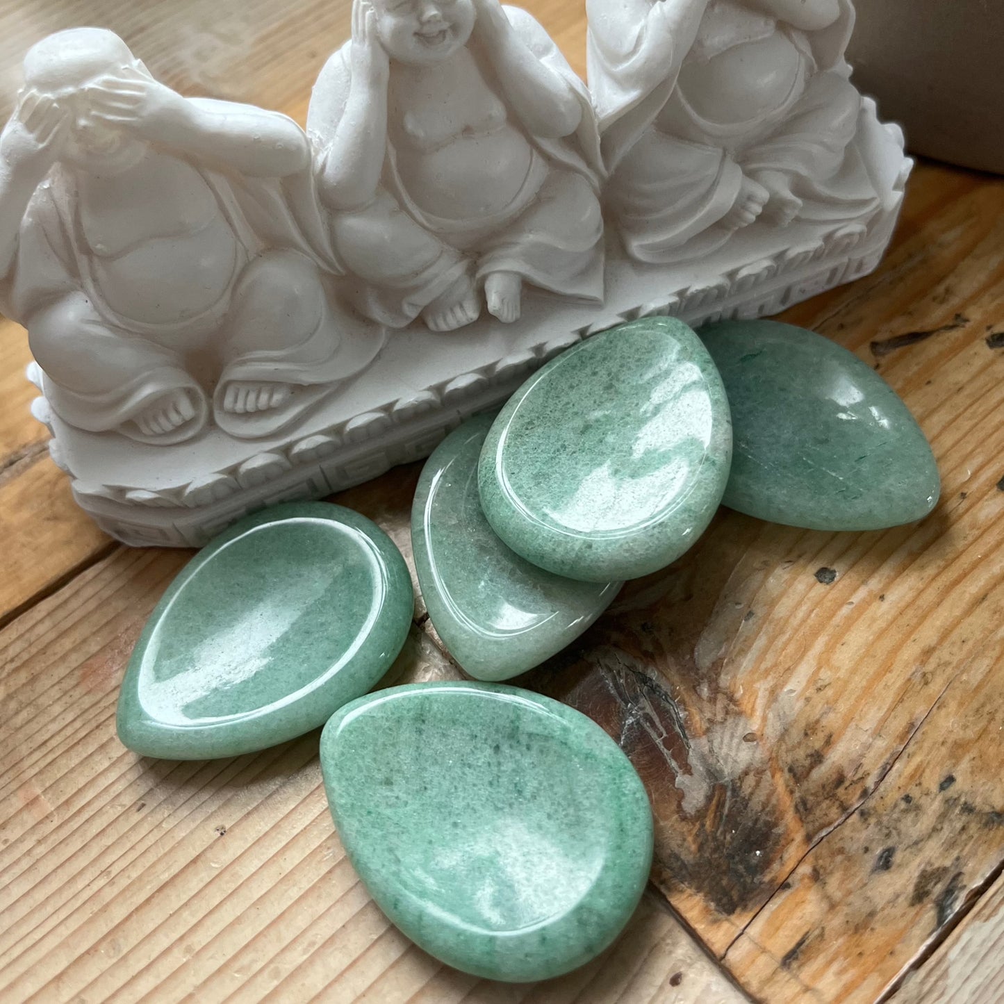 Green Aventurine Worry Stone | Thumb stone | Heart Chakra | Luck Energy