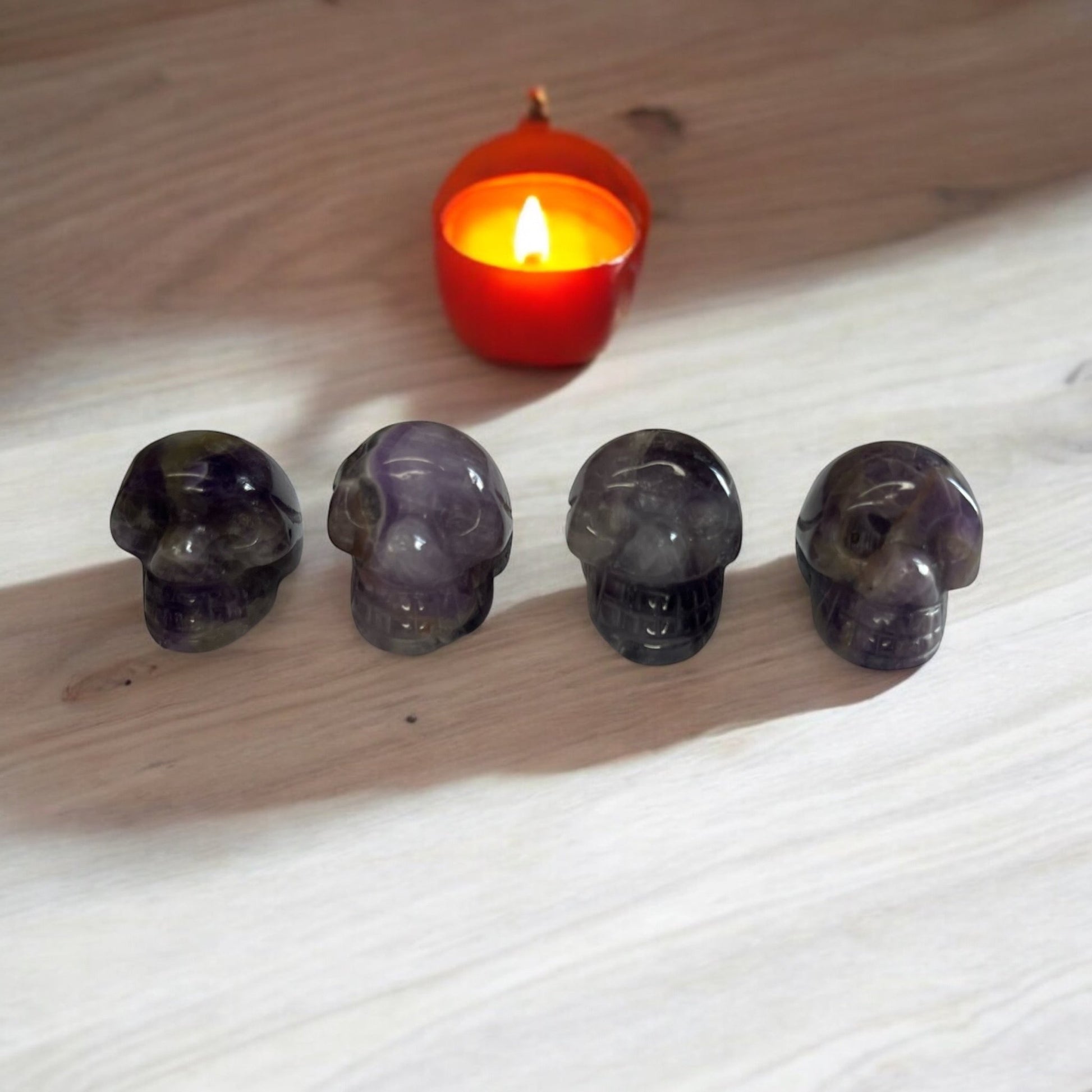 Mini Crystal Skulls - Amethyst Essential Healing