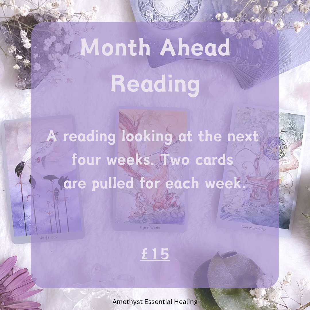 Month Ahead Tarot Reading - Amethyst Essential Healing