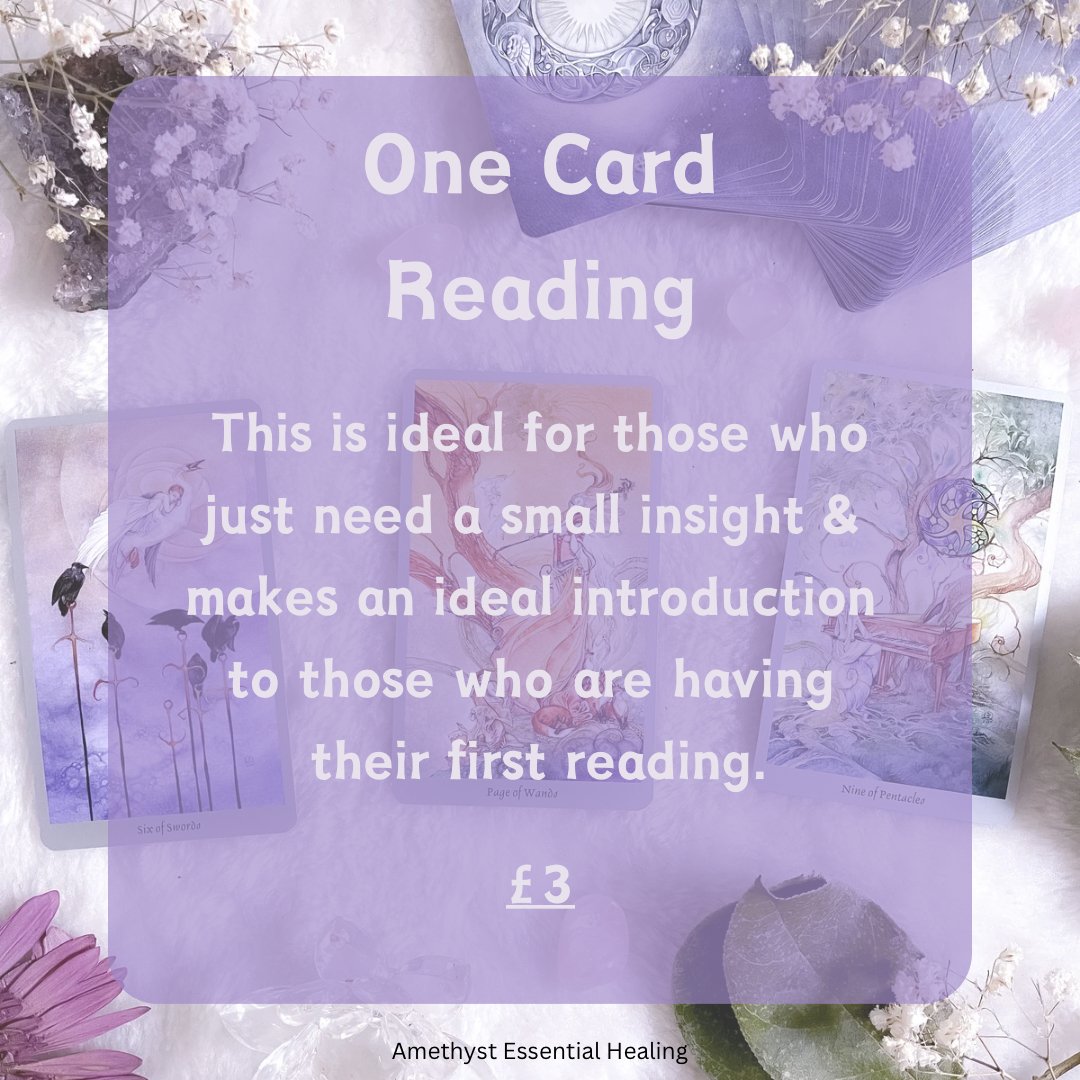 One Card Tarot Reading - Amethyst Essential Healing