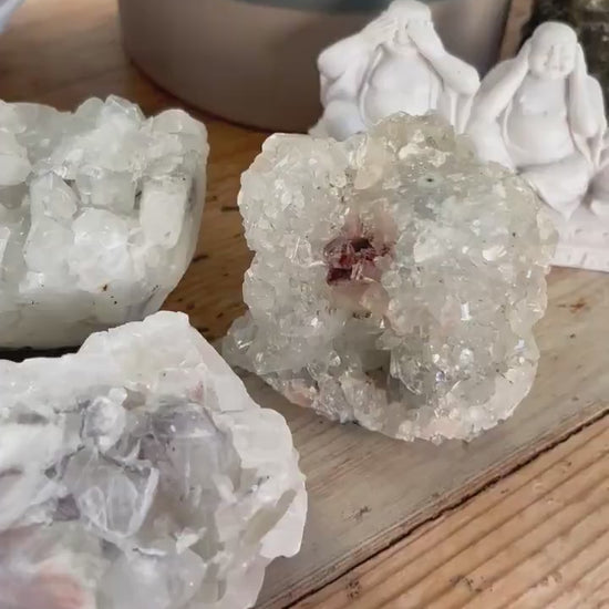 Apophyllite Clusters | Natural Apophyllite | Raw Crystals | Raw Clusters | Meditation Stone | Cleansing Crystal | Spiritual Growth