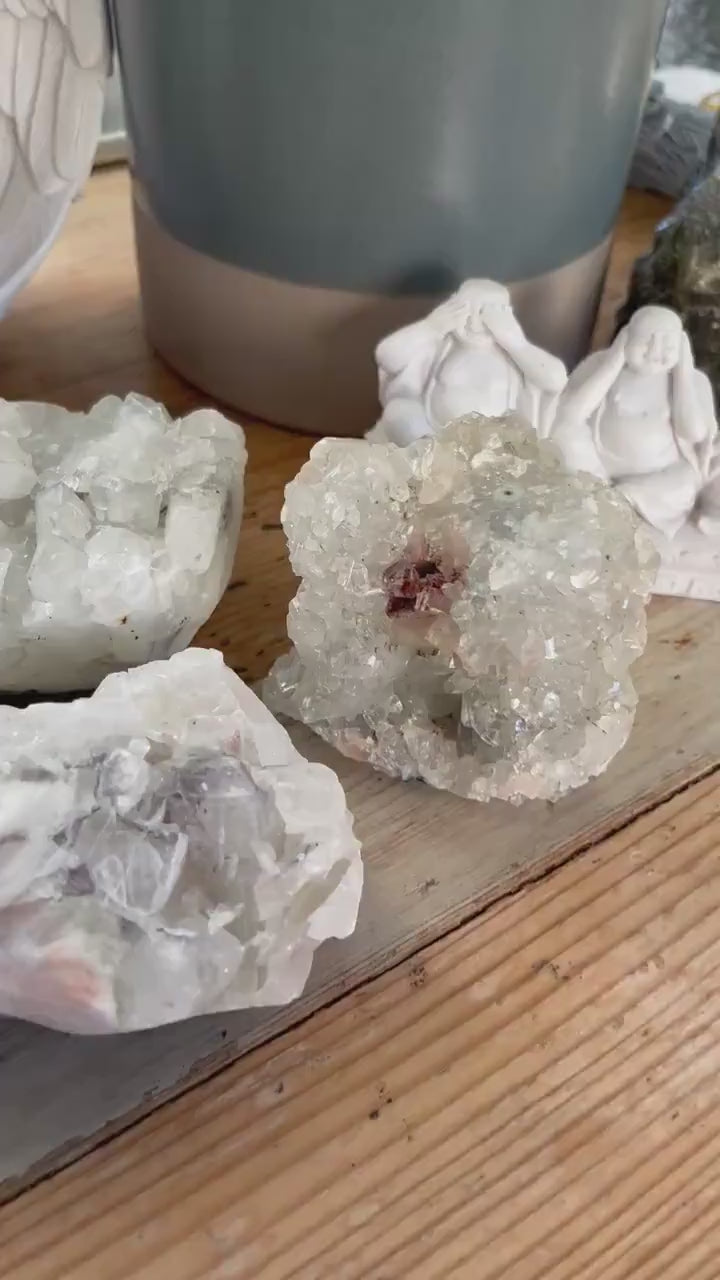 Apophyllite Clusters | Natural Apophyllite | Raw Crystals | Raw Clusters | Meditation Stone | Cleansing Crystal | Spiritual Growth