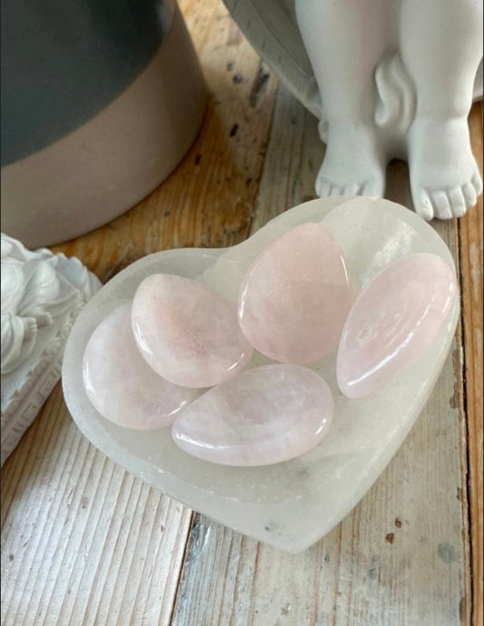 Rose Quartz Worry Stones | Thumb stone | Self love | Love Energy - Amethyst Essential Healing