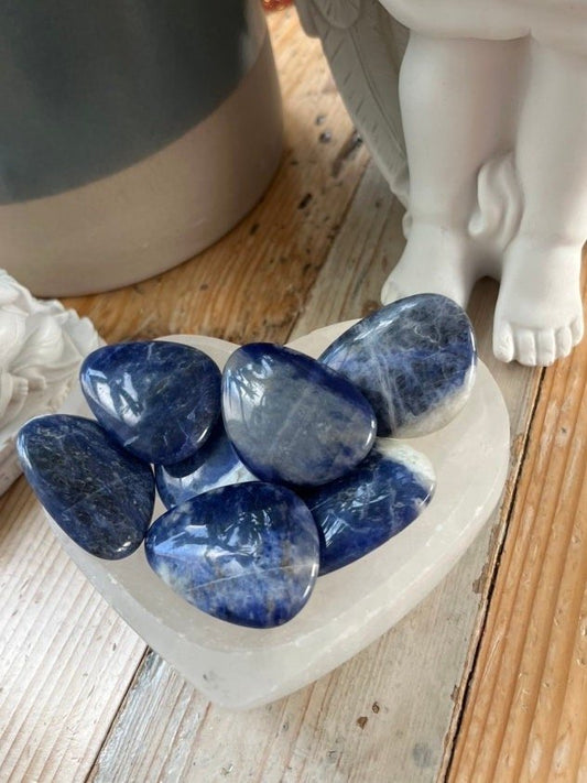 Sodalite Thumb Stones | Worry Stone | Crown Chakra | Throat Chakra - Amethyst Essential Healing