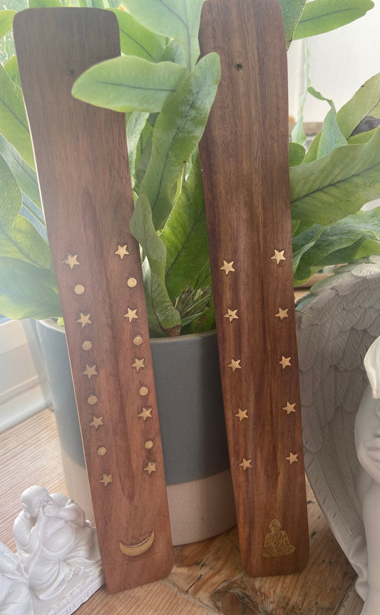 Wooden Ash Catchers | Wooden Incense Holders | Moon | Buddha | Eco friendly - Amethyst Essential Healing