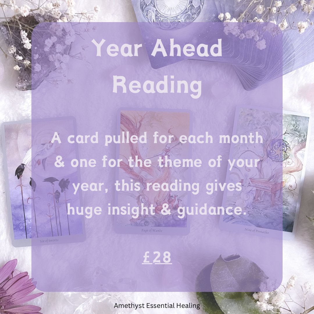 Year Ahead Tarot Reading - Amethyst Essential Healing